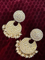 Load image into Gallery viewer, Kundan Oversized Indian earring
