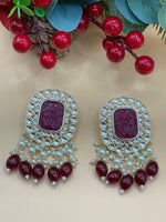 Load image into Gallery viewer, Kundan Meenakari Indian Earrings