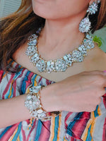 Load image into Gallery viewer, Stacy Rhinestone Necklace With Earring And Bracelets
