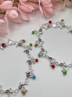 Load image into Gallery viewer, Little Girls Multi Color silver Payal
