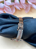 Load image into Gallery viewer, American Diamond RoseGold Openable Bracelet
