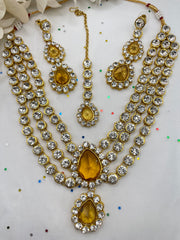Glass stone indian Necklace Set for indian weddings