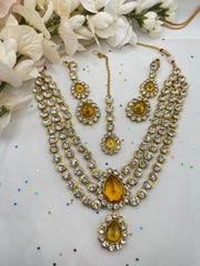Glass stone indian Necklace Set for indian weddings