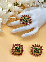 Load image into Gallery viewer, Rosy Ring Earring Set
