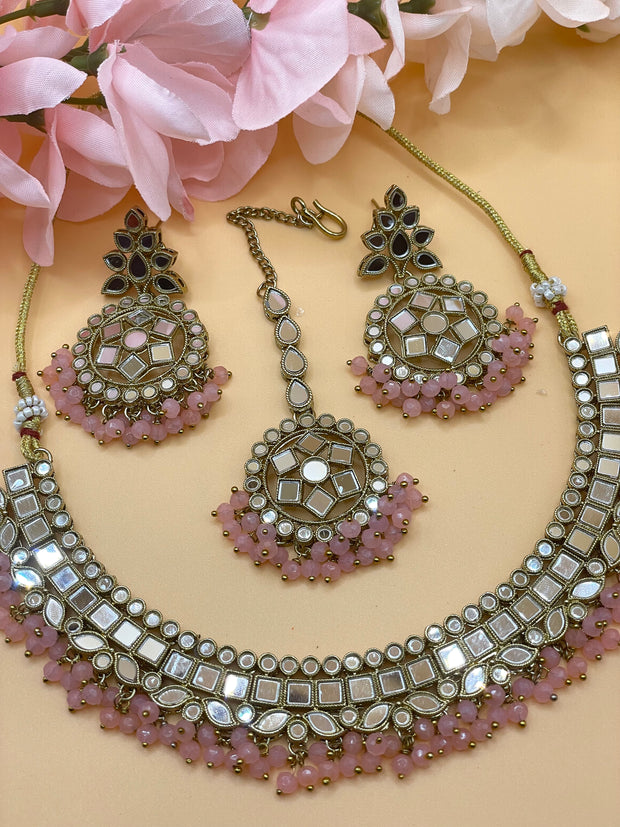 Kanchan Mirrror Necklace Set
