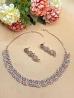 Load image into Gallery viewer, American Diamond Necklace Earring Set
