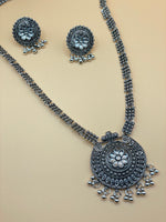 Load image into Gallery viewer, Zola Oxidised silver Indian Necklace Set
