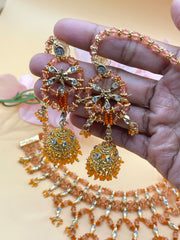 Sonalis Orange Necklace Set