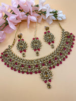 Load image into Gallery viewer, Ruby pink Choker Set
