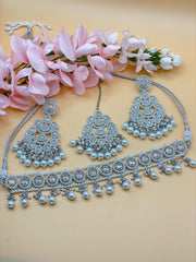 Lovelin Beautiful Elegant Indian Polki Indian choker jewellery Sets ..