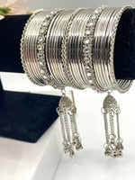 Load image into Gallery viewer, Silver indian bangles 
