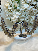 Load image into Gallery viewer, Kavya Bahubali Trending Style with Tikka Indian Earring Set
