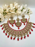 Load image into Gallery viewer, Red Beauty Choker Set