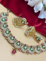 Load image into Gallery viewer, Padma matte Gold Plated set
