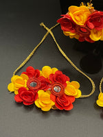 Load image into Gallery viewer, Mirror Red Yellow Floral Jewerly
