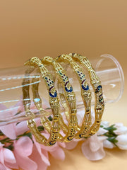 Peacock Design Gold Plated Bangles