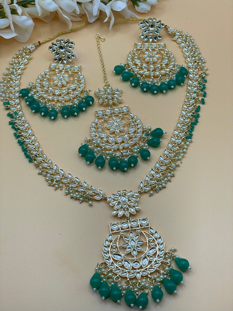 Ramona Long Kundan Necklace Set