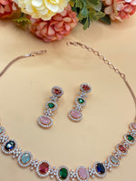 Load image into Gallery viewer, American Diamond Necklace Set
