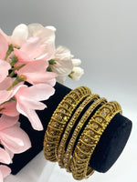 Load image into Gallery viewer, Stone Golden Bangles
