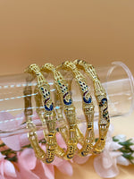 Load image into Gallery viewer, Peacock Design Gold Plated Bangles
