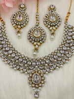Load image into Gallery viewer, Saarya Antique Gold Necklace Set