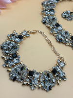 Load image into Gallery viewer, Stacy Rhinestone Necklace With Earring And Bracelets