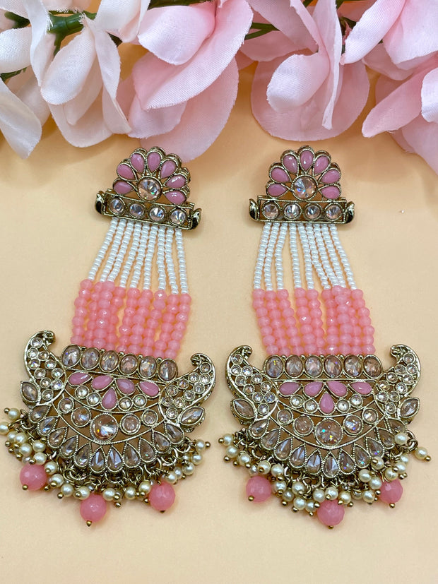 Shimu Oversized Polki pearl Earrings