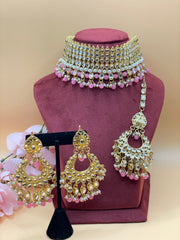 Palak Kundan jewelry Indian Choker Set