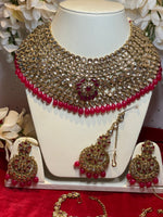 Load image into Gallery viewer, Red bridal wear for indian bridal jewellery, south indian, bangali bride