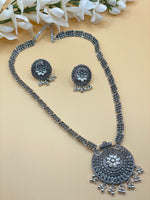 Load image into Gallery viewer, Zola Oxidised silver Indian Necklace Set