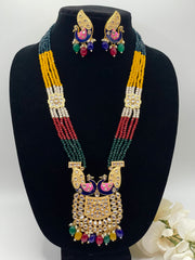 Peacock mala indian necklace, anniversery gift, wedding gift. 
