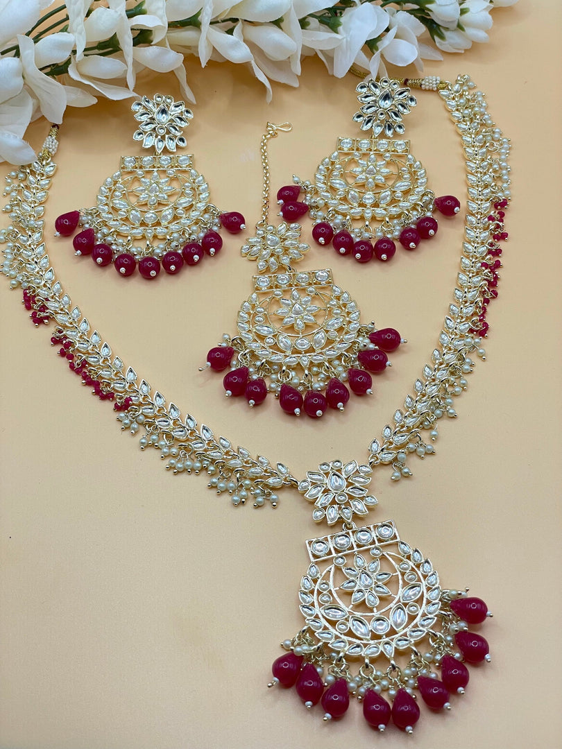 Ramona Long Kundan Necklace Set