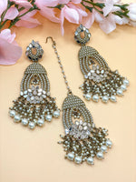 Load image into Gallery viewer, Simon Mirror Tikka Set Indian Jewerly
