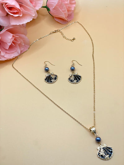Shell pearl pandent Necklace Set
