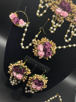 Load image into Gallery viewer, Dia Floral  purple baby pink Jewelry Set
