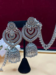 Oxidised Earrings With Sahara
