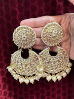 Load image into Gallery viewer, Kundan Oversized Indian earring
