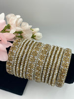 Load image into Gallery viewer, Silver Gold Combination Lakh Bangles
