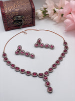 Load image into Gallery viewer, Ad Asiana Necklace set In Rose Gold