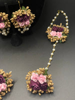Load image into Gallery viewer, Dia Floral  purple baby pink Jewelry Set