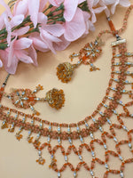 Load image into Gallery viewer, Sonalis Orange Necklace Set