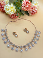 Load image into Gallery viewer, American Diamond Necklace Earring Set
