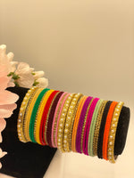 Load image into Gallery viewer, Velvet Multi Color Bangles
