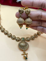 Load image into Gallery viewer, Brahmi Golden Necklace Set
