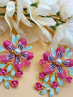 Load image into Gallery viewer, Floral Oversized Indian Earrings