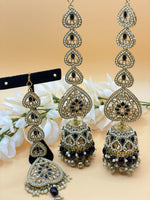 Load image into Gallery viewer, High Quality Statement Polki Tikka Earring Set
