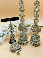 Load image into Gallery viewer, High Quality Statement Polki Tikka Earring Set
