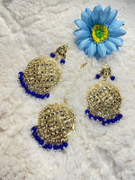 छवि को गैलरी व्यूअर में लोड करें, Jadau Pearl Tikka Earring Set - Affinity Giya