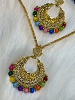 Load image into Gallery viewer, Multi Color Gold platted Necklace - Affinity Giya
