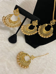 Oxidised Gold Platted Necklaces Set - Affinity Giya